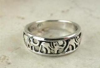 CUTE STERLING SILVER ELEPHANT TOE RING BABY RING size 3