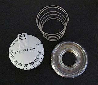   Keefe & Merritt Gas Stove Parts   Oven Control Knob with Chrome Ring