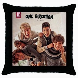 TP0055 Black Throw Pillow Case 1D One Direction Niall Liam Louis 