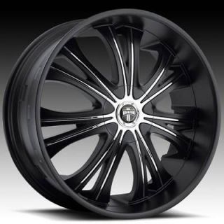   22x9 Black Mamba Matte Black Wheel & TIRE Package 22inch with TIRES