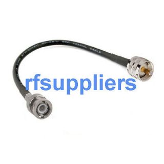 UHF PL259 male plug to BNC male plug for pigtail cable RG58 20CM 