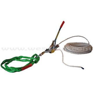 Rope Puller Kit,Great For Tree Work,3/4 Ton,6 Sling w 1/2 x 200 