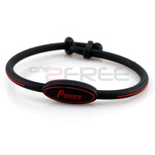 Power Titanium Wristband Bracelets Balance Body B Red