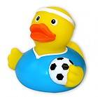 New Red Soccer Player Jersey Rubber Duck Souvenir Toy
