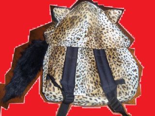   ★ DISCONTINUED CHEETAH HOODED BACKPACK with DETACHABLE TAIL new