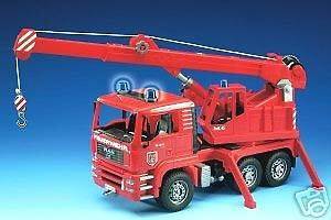 Bruder Toys MAN Fire Engine Crane Truck with Light NEW