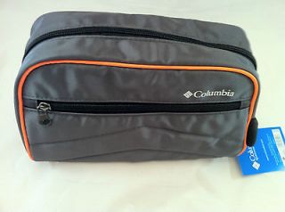 NWT Columbia Large Utility Kit Shaving Bag Grey/Orange 41CO2205 NWT