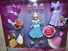   Disney Princess Cinderella Doll 3 Outfits Crowns Purses Dress Up Toy