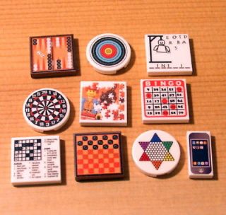   GAMES PACK checkers bingo archery LEGO accessory for train/town/city