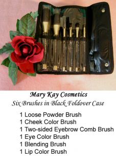 Mary Kay 6 PC Full Size Cosmetic Brush Travel Case Organizer Set