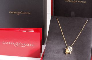   CARRERA 18K Gold Diamond Onyx & Emerald Trojan Pendant Necklace
