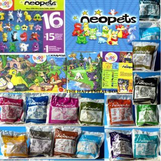 McDonalds 2004 NeoPets 16 complete toy sealed new Cake Decoration 