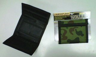 Mens Camouflage Micro Fiber Camouflage Wallet Zippered, Tri Fold