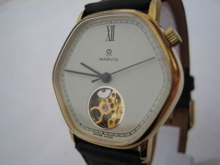 SPECIAL NOS NEW SEE TROUGH MARVIN SWISS MADE WATCH 60S