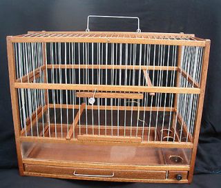 large wooden bird cage