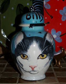 Custom Pet urn portrait for ashes Cat cremation urn domestic any cat 