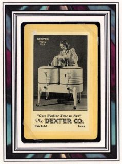VINTAGE Old Twin Tub Wringer Washing Machine FRAME READY Playing Card 