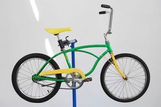 Vintage 1979 Schwinn Stingray kids bicycle bike green yellow bmx 