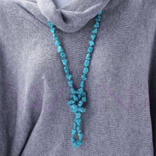 long chunky turquoise necklace