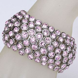  crystal stretch cuff bracelet 7 row ;buy 10 items 