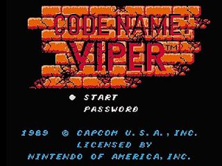 Code Name Viper Nintendo, 1990