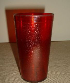 Set of 6 Red Carlisle 12 Oz. Ounce Stackable Plastic Textured Tumblers