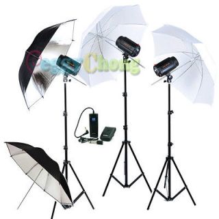   360w Pro Photography Studio Strobe Photo Flash Light Umbrella kit