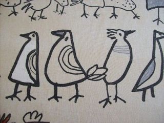chickens fabric beige cream designer curtain upholstery