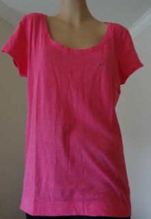  Solid Plain Womens T Shirt w/ dog logo Neon Pink and Purple S, M
