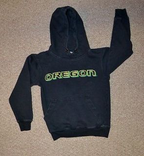 UO University of Oregon DUCKS Long Sleeve Pullover Hoodie Black XS