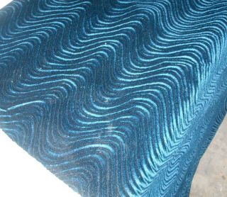 Velvet/Flockin​g Swirl NAVY BLUE Upholstery Fabric BTY