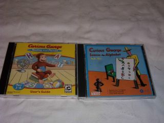 Curious George Reading & Phonics (PC, 2002) & Learns the Alphabet 
