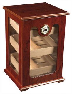  150 ct RED WOOD CIGAR HUMIDOR   GREAT DISPLAY SHOW CASE 