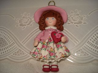 ROSE HEART POLYMER CLAY INDIVIDUALLY HANDCRAFTED DOLL