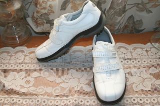   HydroMax White Leather Golf Velcro straps Shoes 41 us 10 10.5 $AVE
