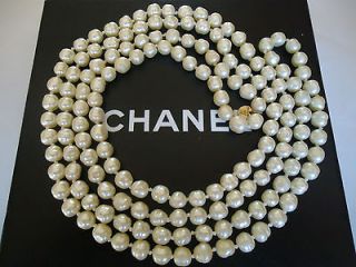   AUTHENTIC VINTAGE Chanel 1981 BAROQUE SAUTOIR faux PEARL NECKLACE 60