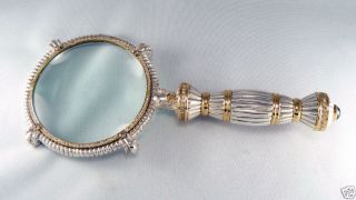 ANTIQUE KING GOLD SILVER DIAMOND MAGNIFYING GLASS ring