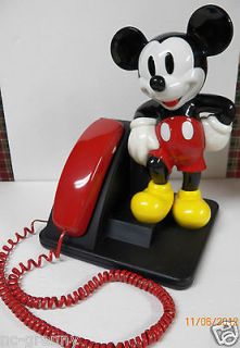 VINTAGE 1980S DISNEY MICKEY MOUSE PHONE 15 TALL TELEPHONE AT&T PUSH 