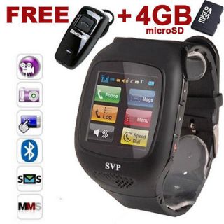 Unlocked SVP G13 GSM Unlocked Watch Cell Phone [FREE 4GB microSD 
