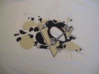 NHL Pittsburgh Penguins Hockey White Labatt blue Light Beer T Shirt XL