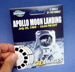   Moon Landing   Historic ViewMaster Space 3D images 3  Reel set NEW