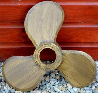 WOODEN BOAT PROPELLER WALL HANGING Nautical Outboard Boats Dinghy Sea 