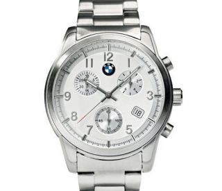 BMW Mens Quartz Chronograph Watch Stainless Steel Tourneau OEM New