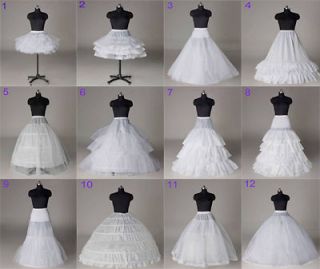 12 Styles Bridal Petticoat White Wedding Dress Crinoline/Slip​s 