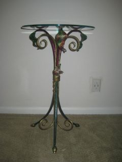New Jay Strongwater Leaf & Acorn Table. Exquisite.