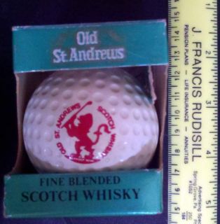 Old St. Andrews Scotch Whisky Golf Ball & Box (EMPTY BOTTLE)