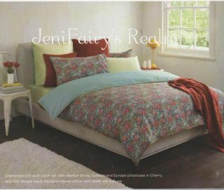 SHERIDAN Lilli Strawberry Red/Blues/Citr​on SINGLE Quilt/Doona Cover 