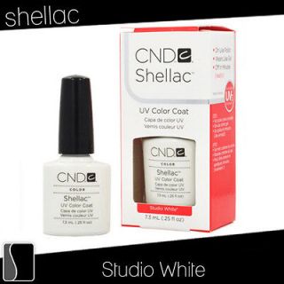 CND Shellac STUDIO WHITE Gel UV Nail Polish 0.25 oz Manicure Soak Off 