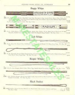 1911 Antique Cab,Reaper,Bla​ck Snake, Buggy Whip AD