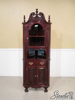 2672 Chippendale Ball n Claw Antique Mahogany Corner Cabinet